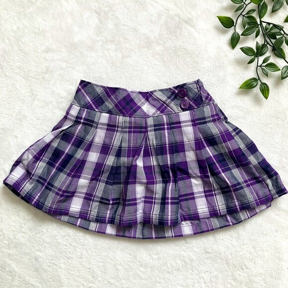 Garanimals Plaid Pleated Skort 18M | Purple Casual VGUC Toddler Skirt Shorts - Picture 1 of 14